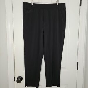 Athleta Brooklyn Mid Rise Ankle Pant 18 Black Pull On Featherweight Stretch